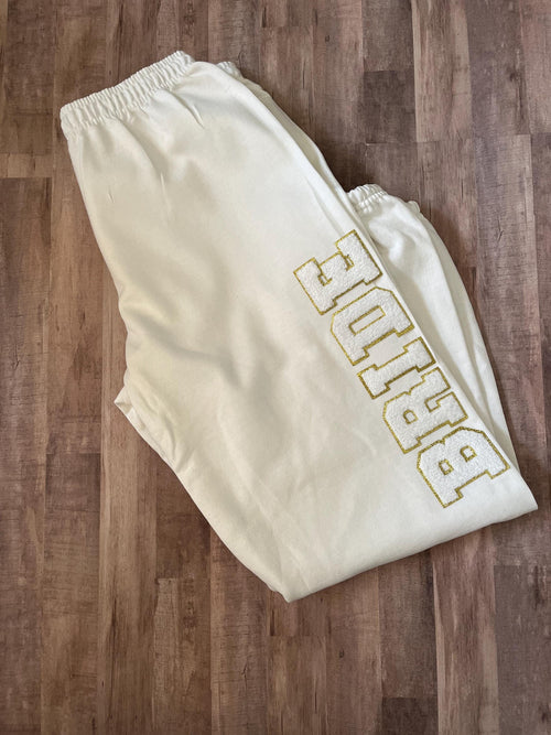 Bride Joggers | Cozy Bridal Sweatpants | Bachelorette Party Gift | Bride Lounge Pants | Wedding Morning Outfit