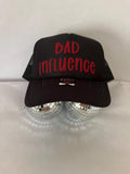 Bad Influence Trucker Hat: Funny Party Snapback