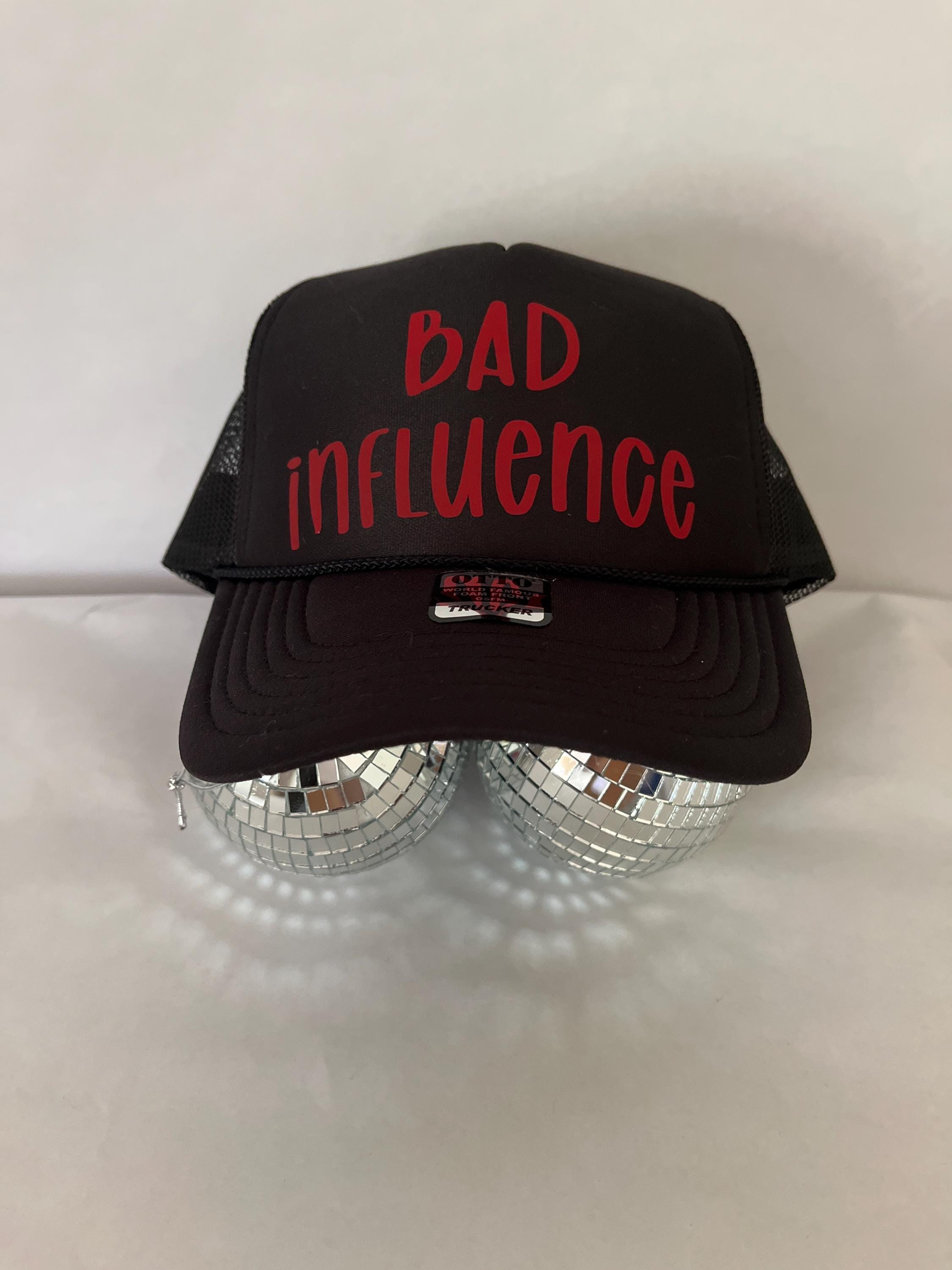 Bad Influence Trucker Hat: Funny Party Snapback
