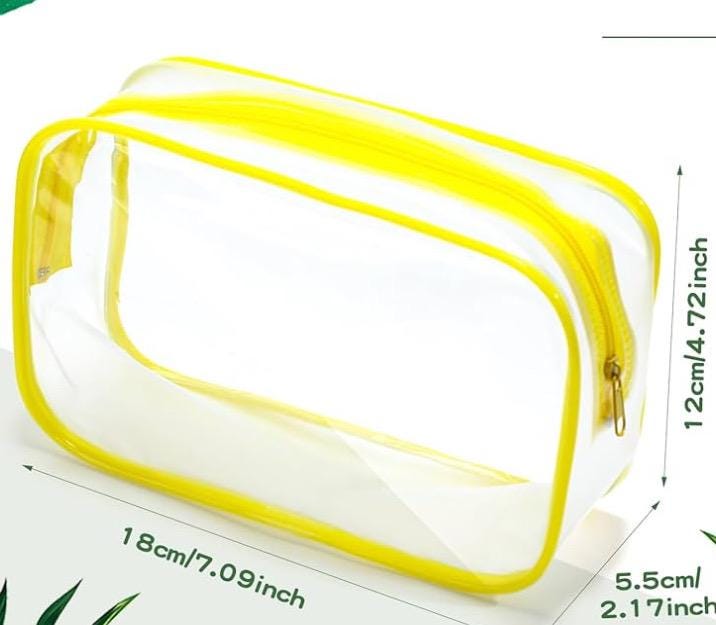 Personalized Clear Makeup Bag: Shadow Monogram TSA Toiletry Bag