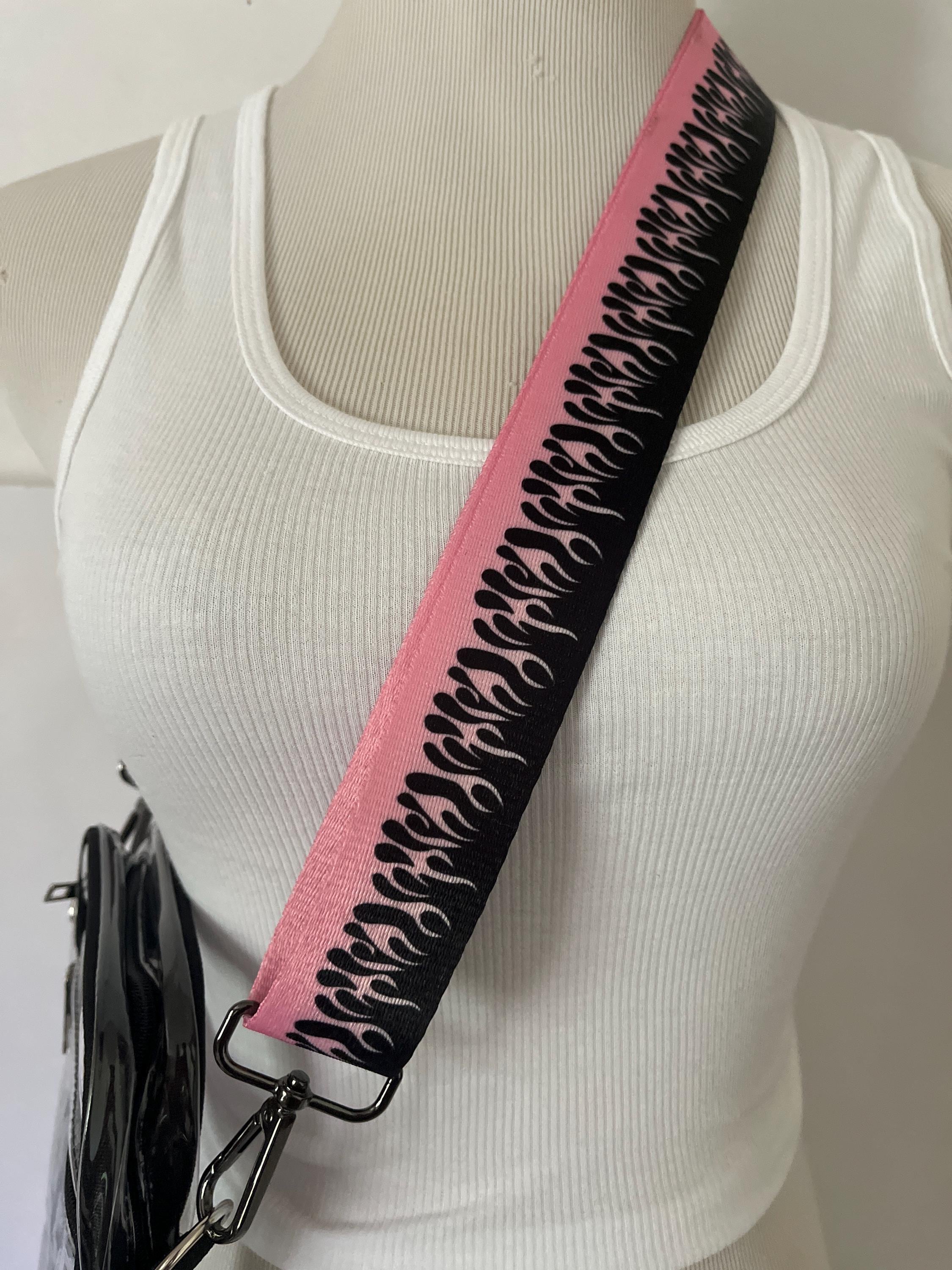 Clear Stadium Purse with Stripe Strap – Stylish Crossbody Bag for Concerts, Sports & Festivals
