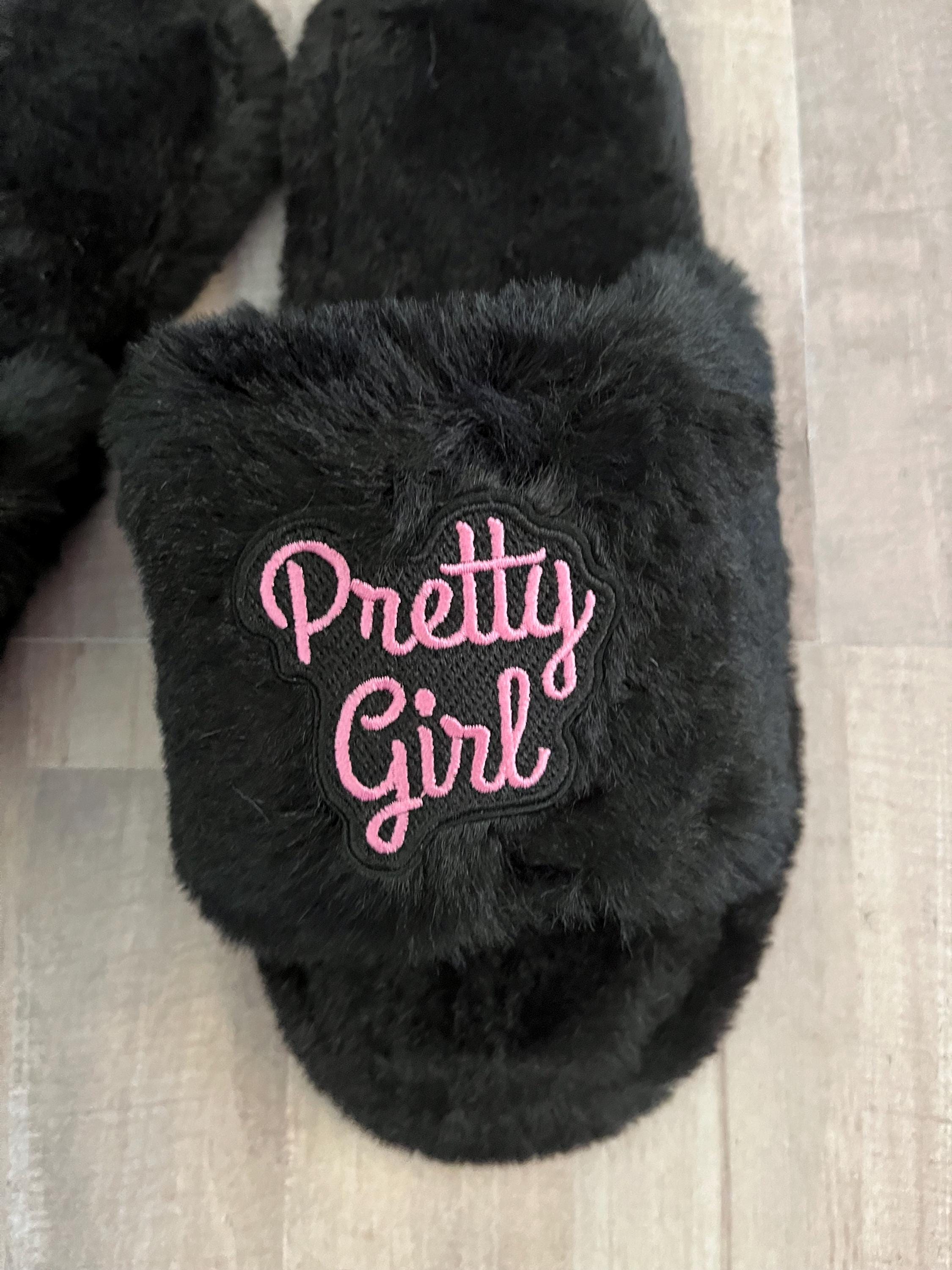 Pretty Girl Fuzzy Slippers: Comfortable House Shoes