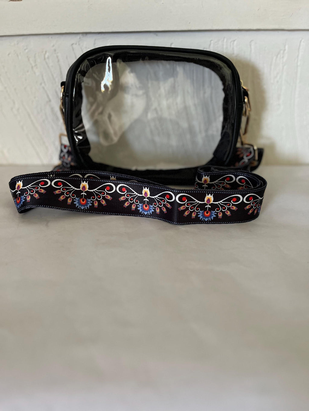 Clear Stadium Bag Crossbody | Game Day Concert Festival Clear Purse | Stadium Approved Clear Vinyl Security Bag | Cute Outfit