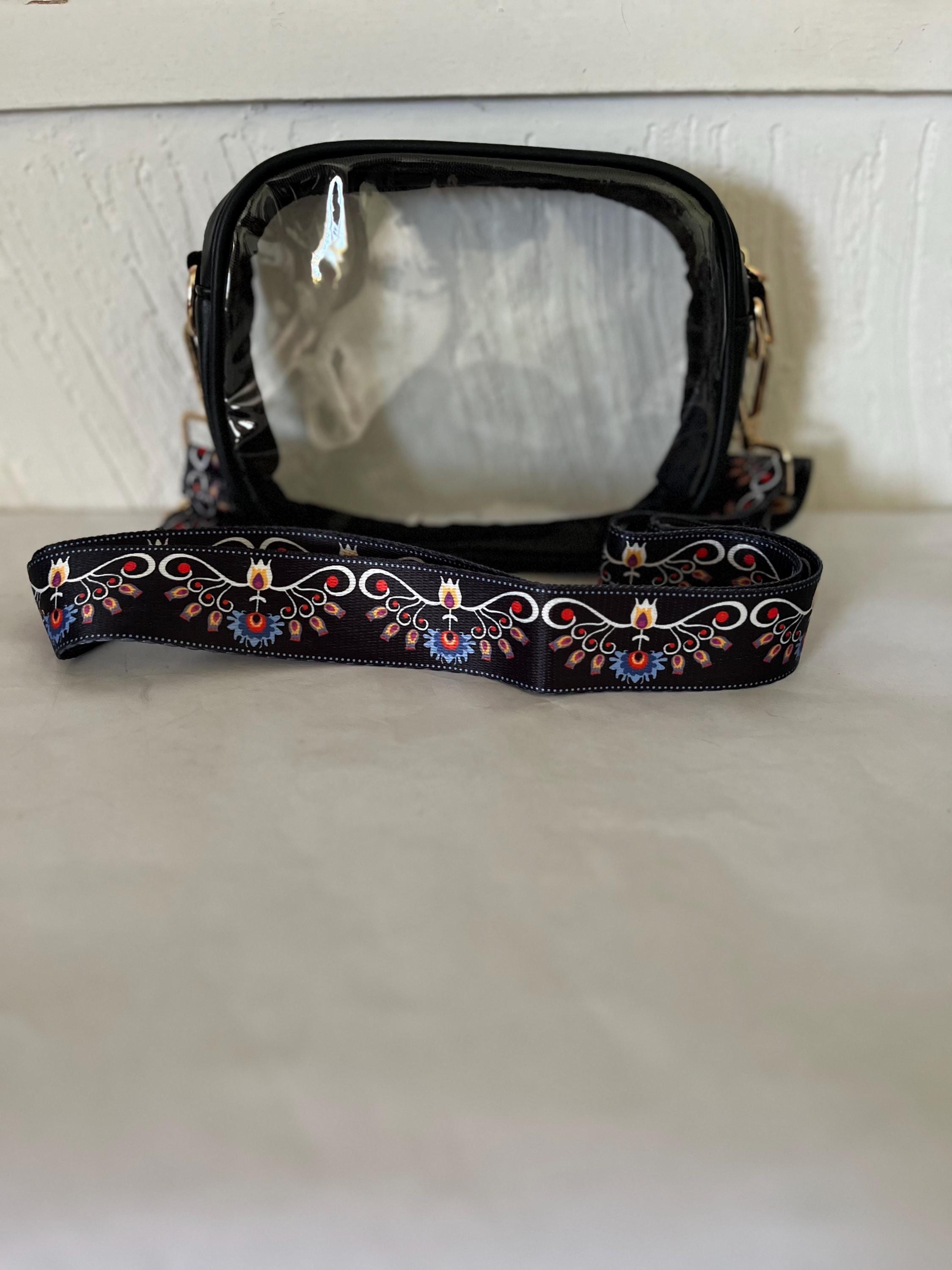 Clear Stadium Bag Crossbody | Game Day Concert Festival Clear Purse | Stadium Approved Clear Vinyl Security Bag | Cute Outfit