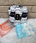 Cat Print Period Pouch: Personalized Initialed Hygiene Bag