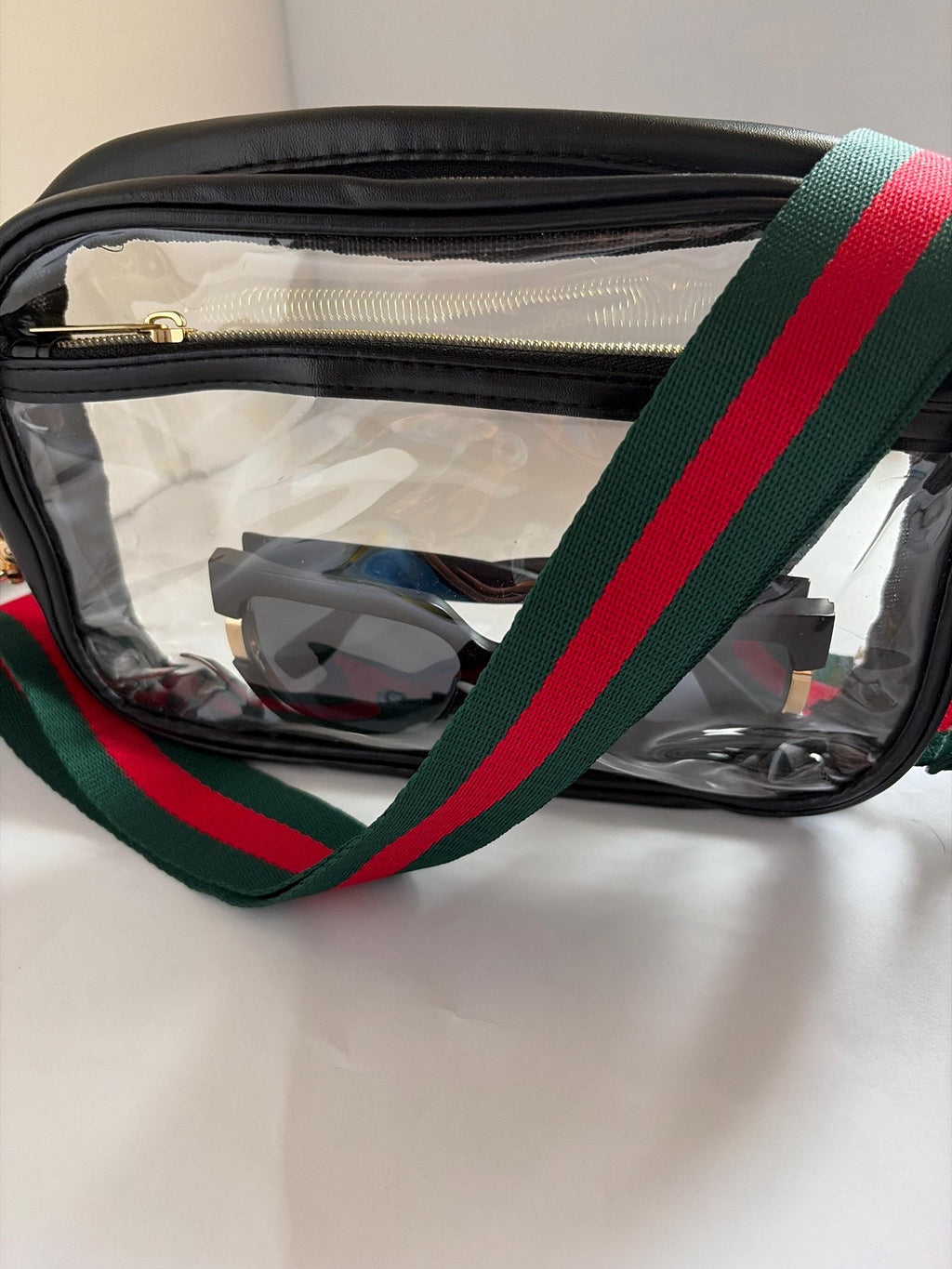 Clear Stadium Bag Crossbody | Game Day Concert Festival Clear Purse | Stadium Approved Clear Vinyl Security Bag | Cute Outfit