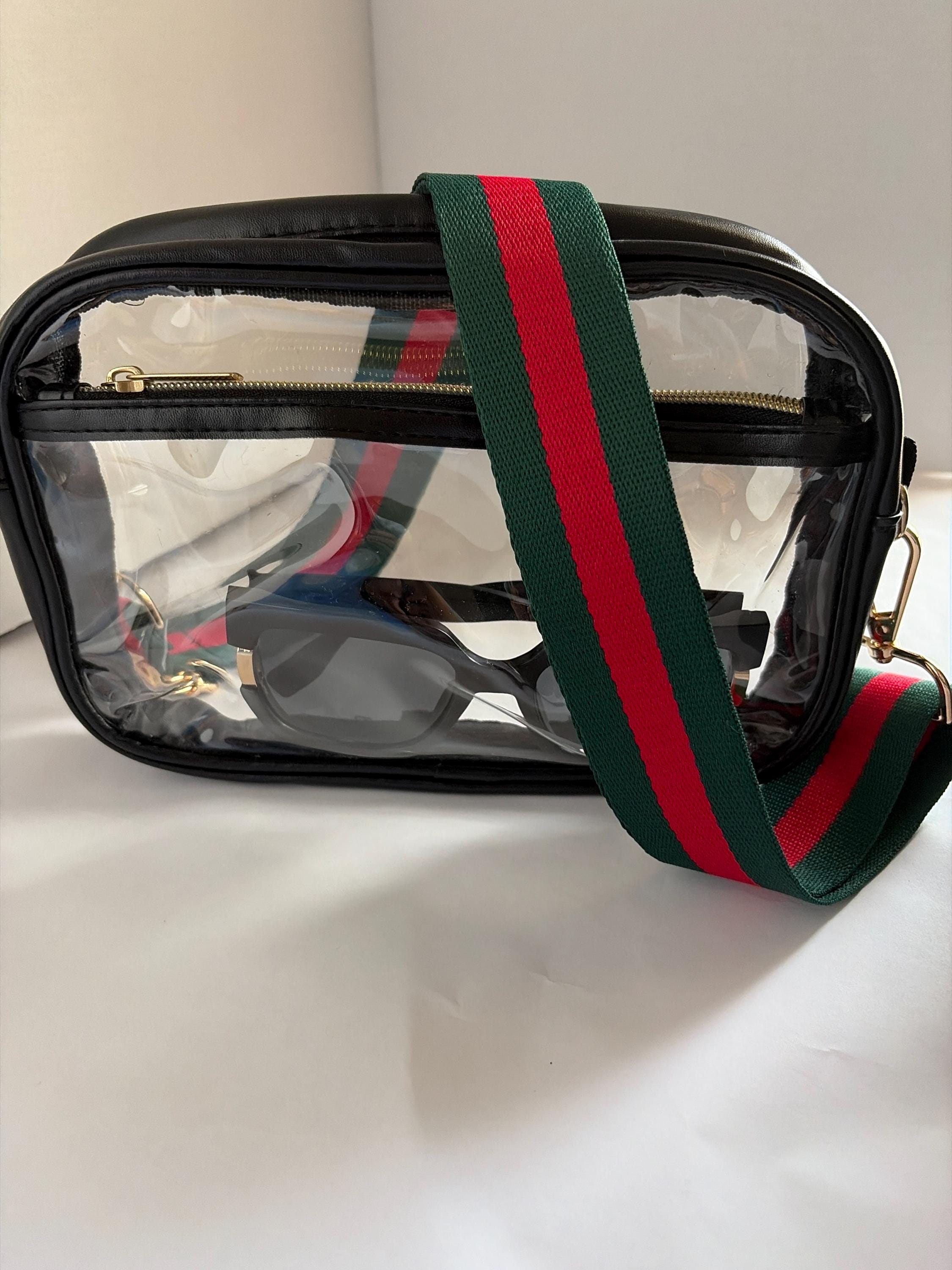 Clear Stadium Bag Crossbody | Game Day Concert Festival Clear Purse | Stadium Approved Clear Vinyl Security Bag | Cute Outfit