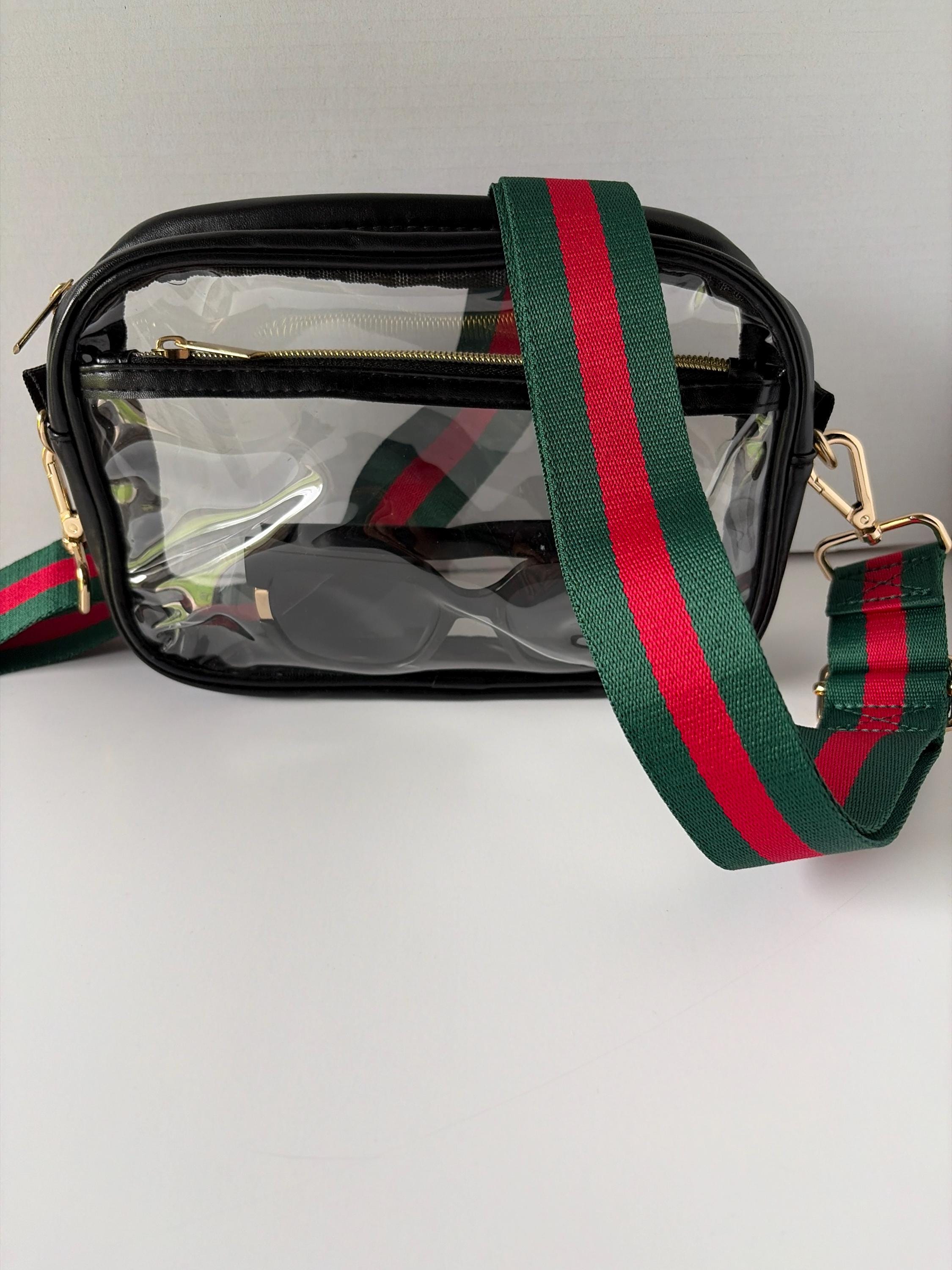 Clear Stadium Bag Crossbody | Game Day Concert Festival Clear Purse | Stadium Approved Clear Vinyl Security Bag | Cute Outfit