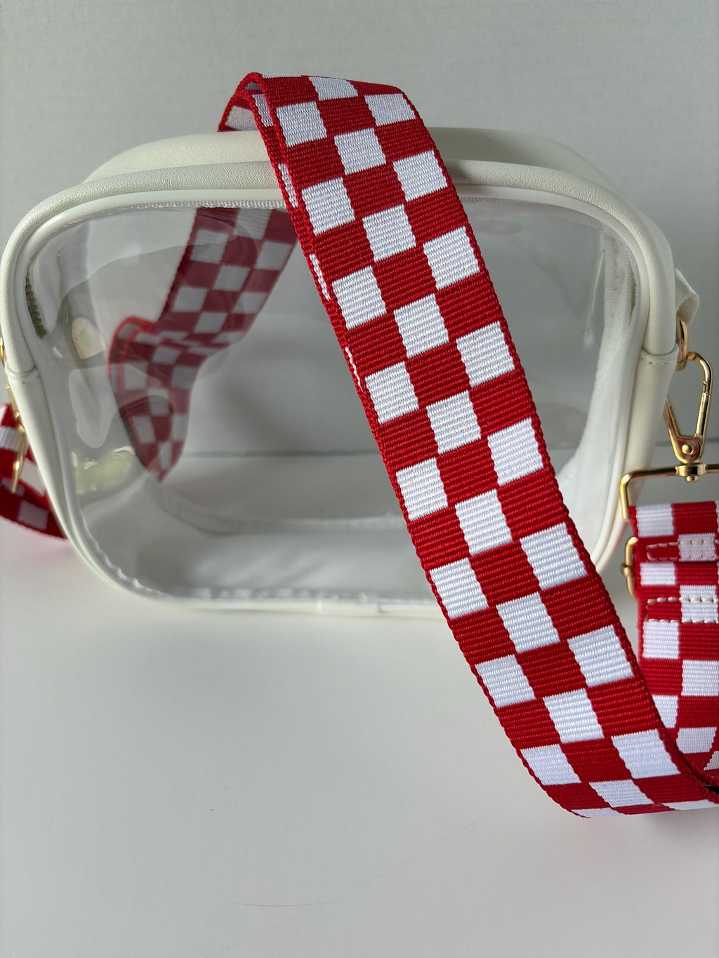 Clear Stadium Bag Crossbody | Game Day Concert Festival Clear Purse | Stadium Approved Clear Vinyl Security Bag | Cute Outfit