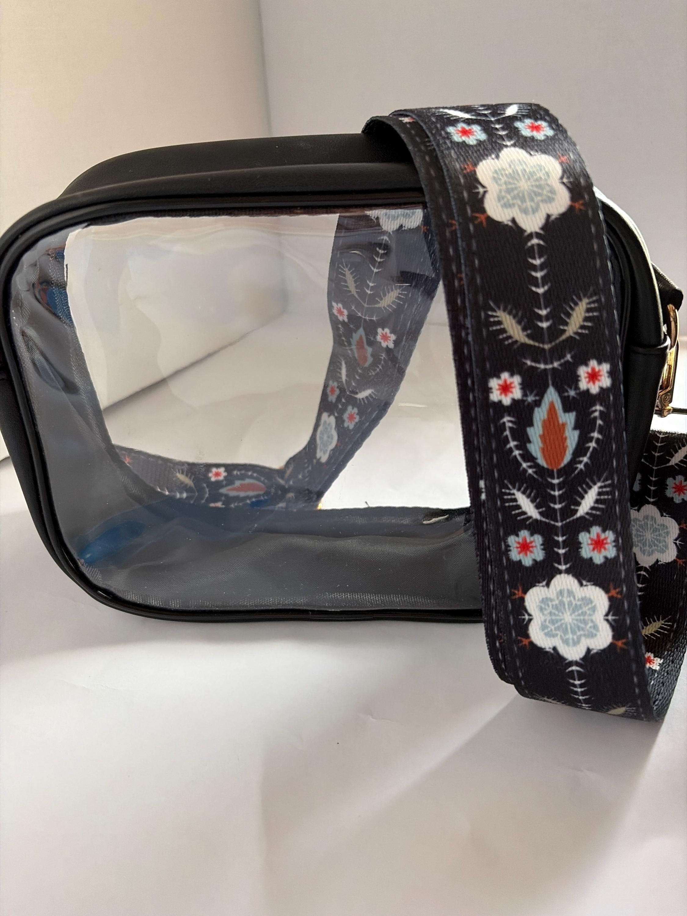 Clear Stadium Bag Crossbody | Game Day Concert Festival Clear Purse | Stadium Approved Clear Vinyl Security Bag | Cute Outfit