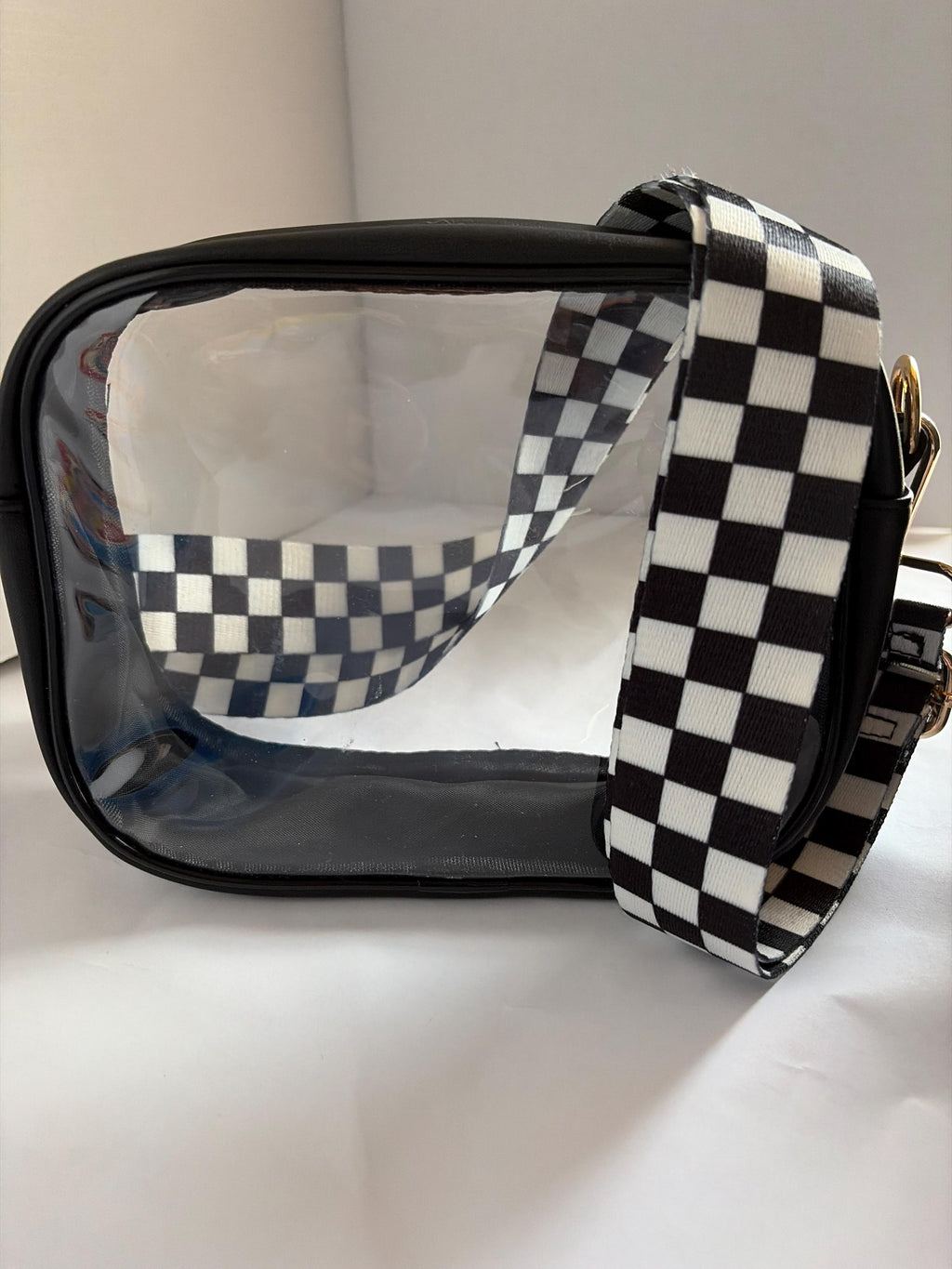 Clear Stadium Bag Crossbody | Game Day Concert Festival Clear Purse | Stadium Approved Clear Vinyl Security Bag | Cute Outfit