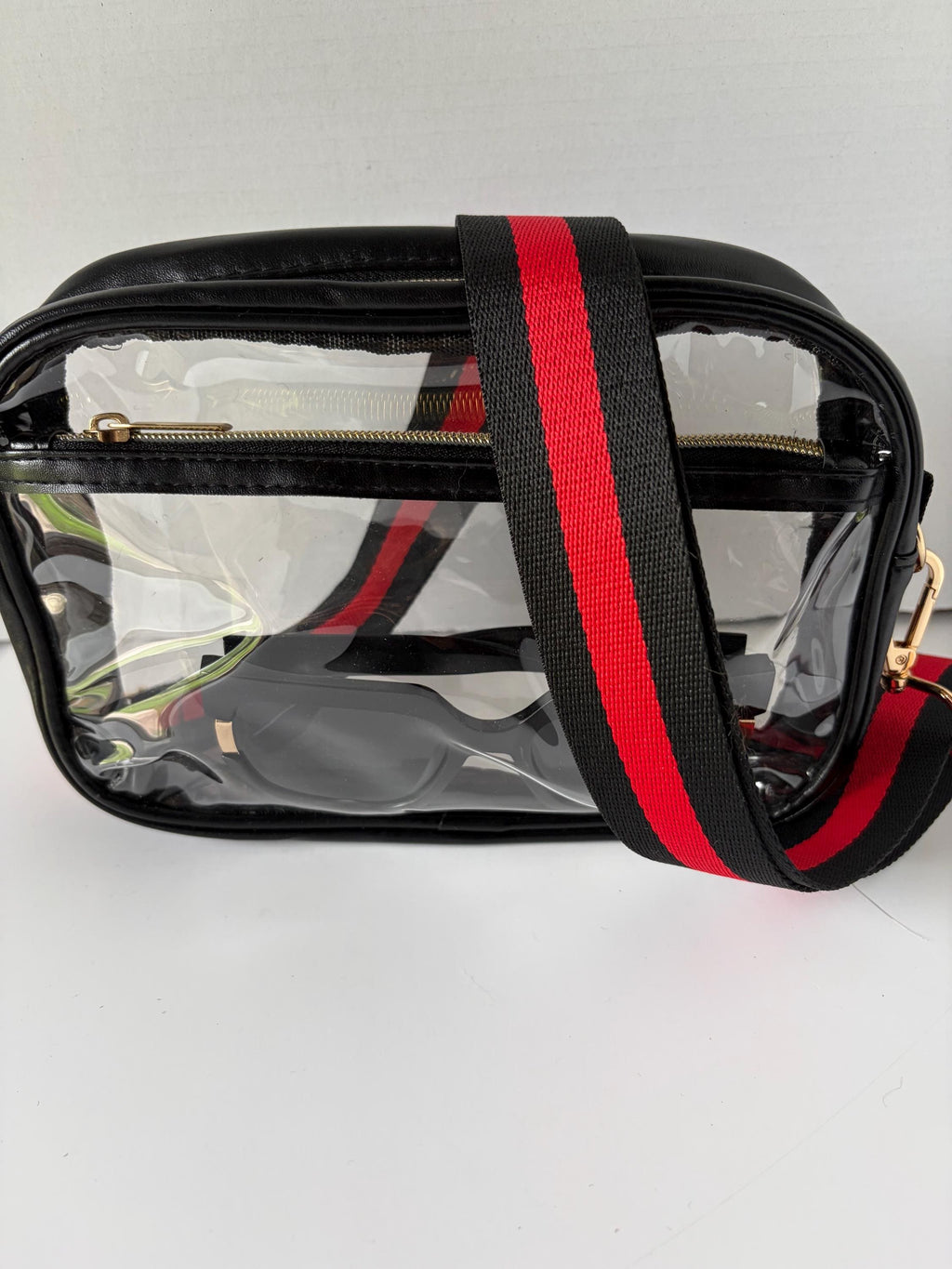 Clear Stadium Bag Crossbody | Game Day Concert Festival Clear Purse | Stadium Approved Clear Vinyl Security Bag | Cute Outfit