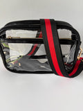 Clear Stadium Bag Crossbody | Game Day Concert Festival Clear Purse | Stadium Approved Clear Vinyl Security Bag | Cute Outfit