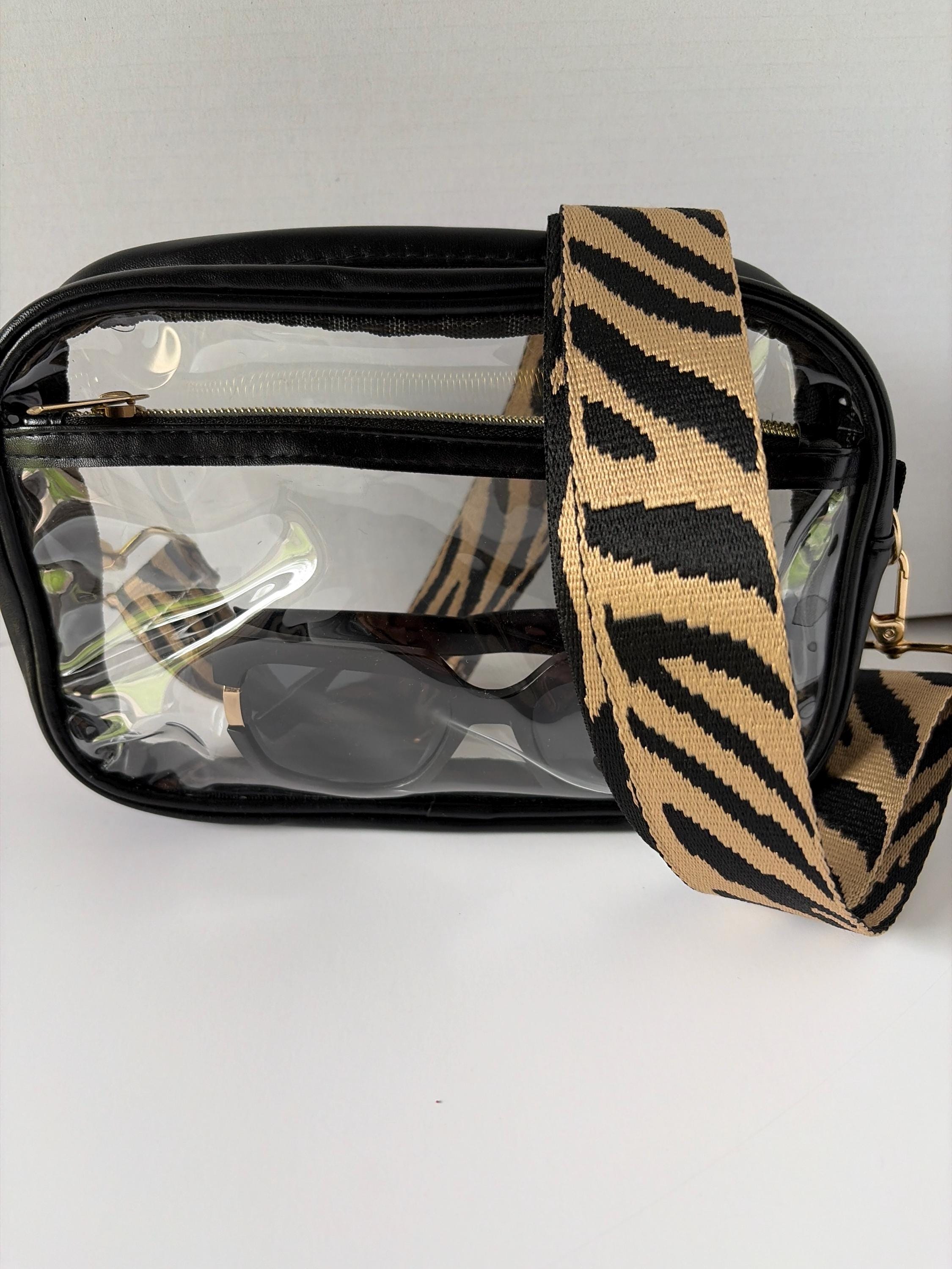 Clear Stadium Bag Crossbody | Game Day Concert Festival Clear Purse | Stadium Approved Clear Vinyl Security Bag | Cute Outfit