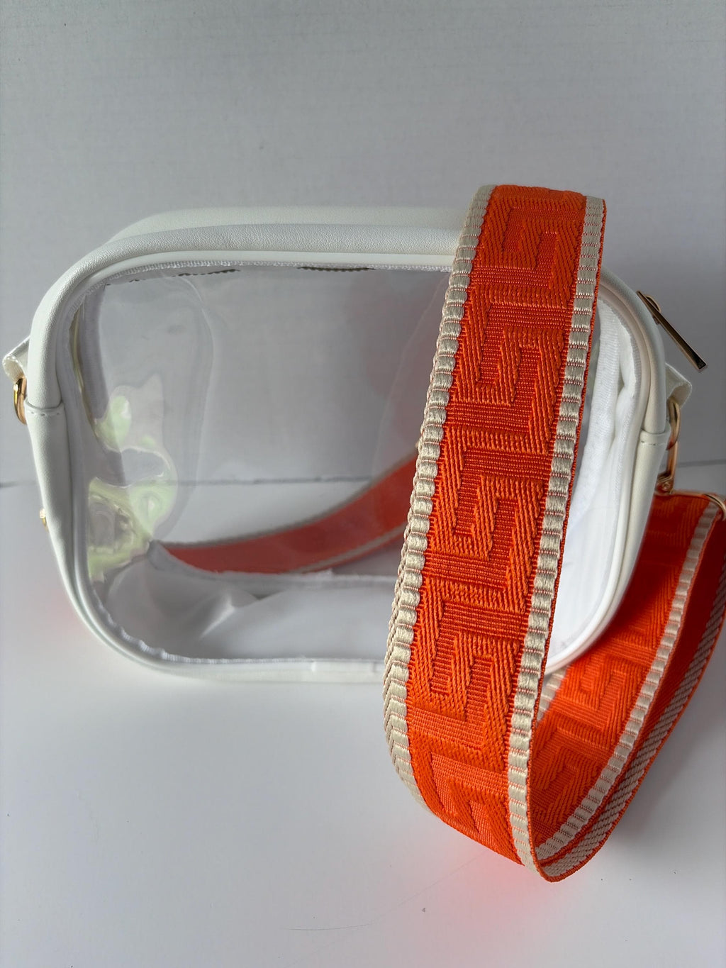 Clear Stadium Bag Crossbody | Game Day Concert Festival Clear Purse | Stadium Approved Clear Vinyl Security Bag | Cute Outfit