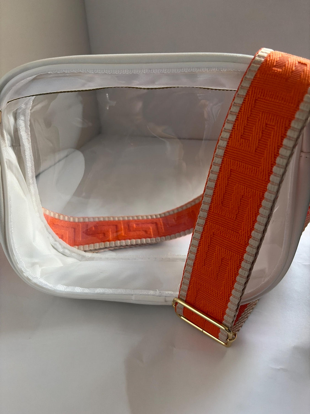 Clear Stadium Bag Crossbody | Game Day Concert Festival Clear Purse | Stadium Approved Clear Vinyl Security Bag | Cute Outfit