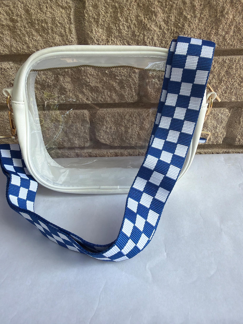 Clear Stadium Bag Crossbody | Game Day Concert Festival Clear Purse | Stadium Approved Clear Vinyl Security Bag | Cute Outfit
