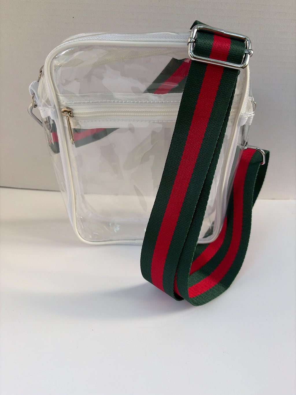 Clear Stadium Bag Crossbody | Game Day Concert Festival Clear Purse | Stadium Approved Clear Vinyl Security Bag | Cute Outfit