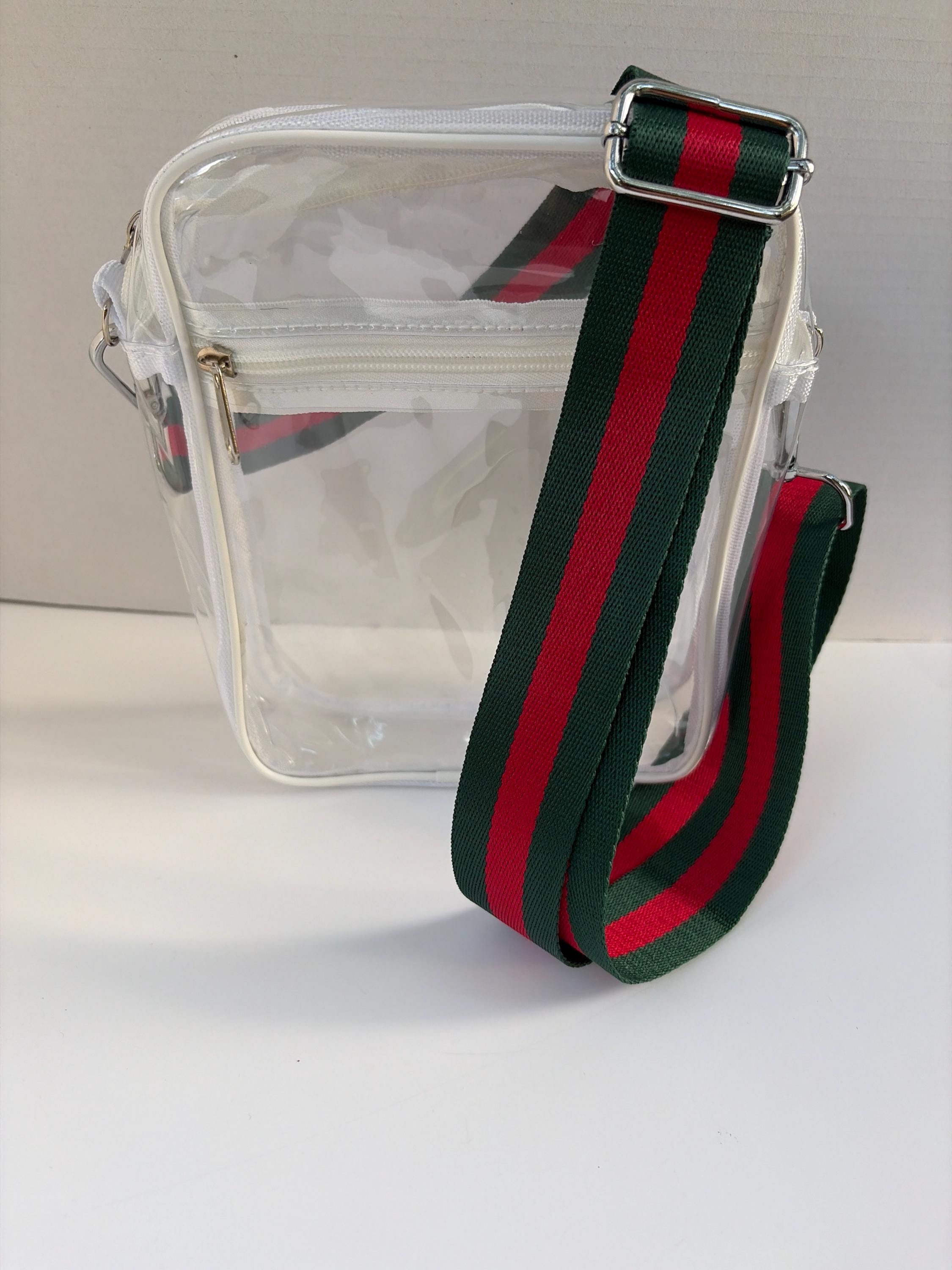 Clear Stadium Bag Crossbody | Game Day Concert Festival Clear Purse | Stadium Approved Clear Vinyl Security Bag | Cute Outfit