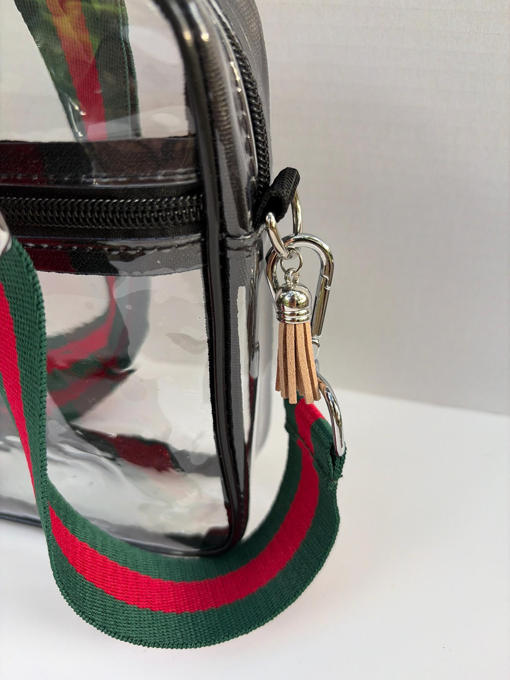 Clear Stadium Bag Crossbody | Game Day Concert Festival Clear Purse | Stadium Approved Clear Vinyl Security Bag | Cute Outfit