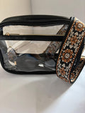 Clear Stadium Bag Crossbody | Game Day Concert Festival Clear Purse | Stadium Approved Clear Vinyl Security Bag | Cute Outfit