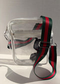 Clear Stadium Bag Crossbody | Game Day Concert Festival Clear Purse | Stadium Approved Clear Vinyl Security Bag | Cute Outfit