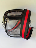 Clear Stadium Bag Crossbody | Game Day Concert Festival Clear Purse | Stadium Approved Clear Vinyl Security Bag | Cute Outfit