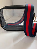 Clear Stadium Bag Crossbody | Game Day Concert Festival Clear Purse | Stadium Approved Clear Vinyl Security Bag | Cute Outfit